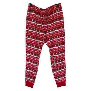 NWOT Holiday Lane Women XL Pure Cotton Red Merry Christmas Pajama Pants Comfort